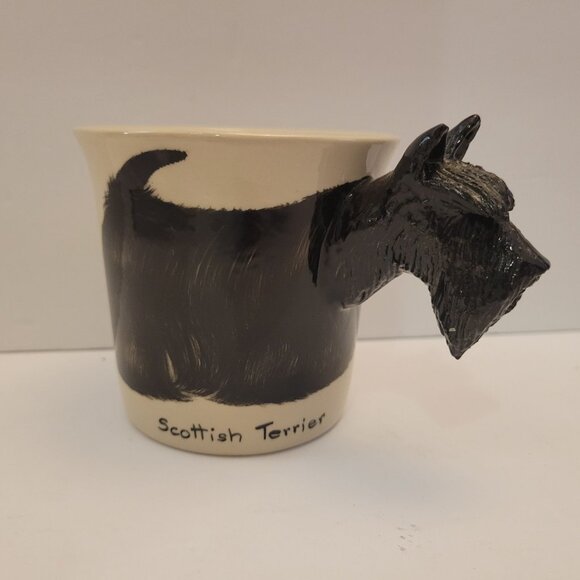 Blue Witch Scottish Terrier Ceramic Mug With 3D Dog Handle - Picture 1 of 8